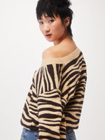 Flower Sweater - Wavy Zebra Marzipan