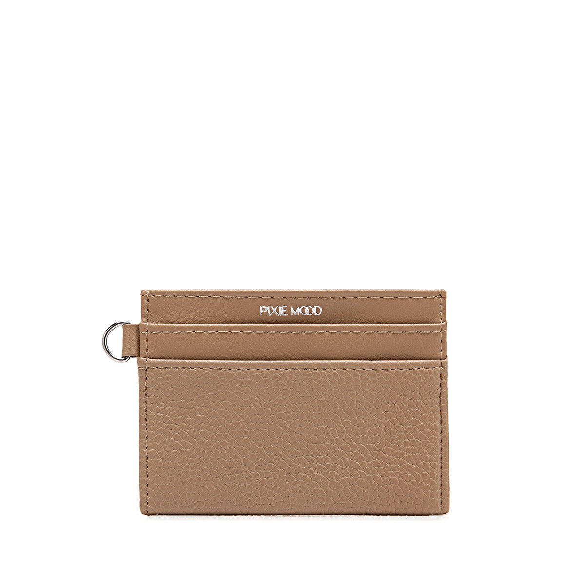 Alex Card Holder - Latte Pebbled
