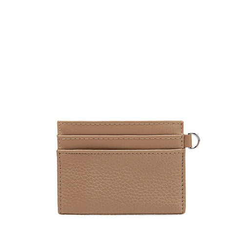 Alex Card Holder - Latte Pebbled