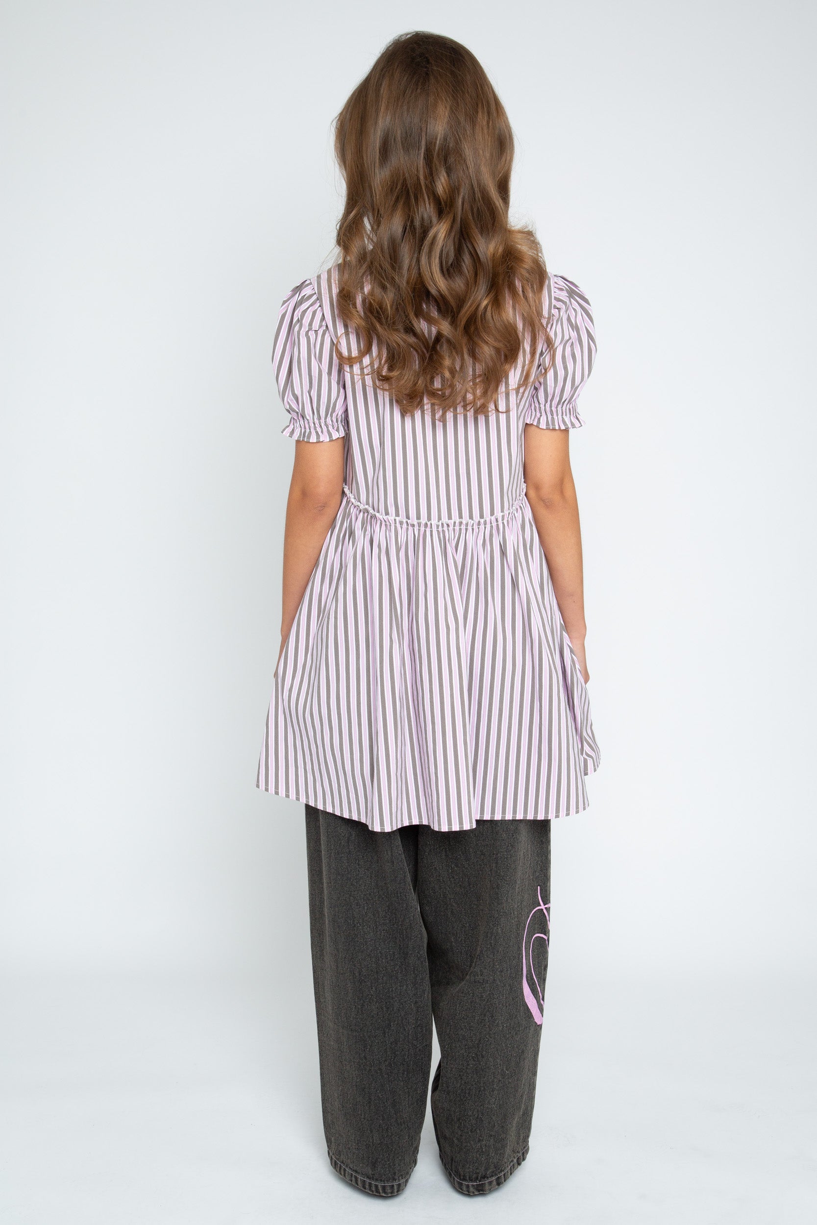 Cherub Dress - Pink Stripe