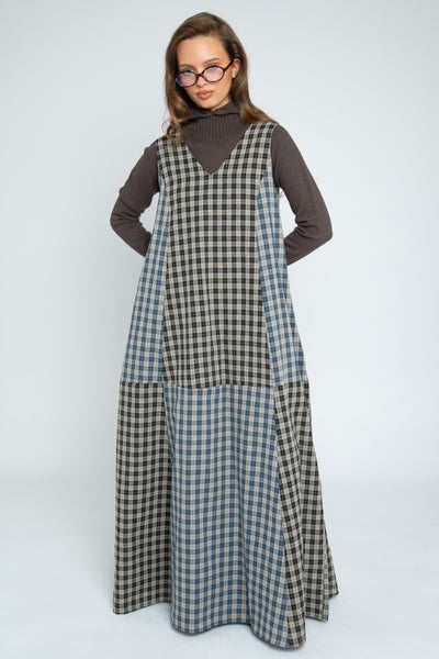Poem Dress - Mixed Check