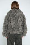 Harlow Faux Fur Jacket - Charcoal Grey