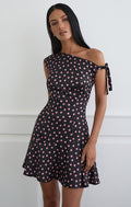 Maribel Dress - Black/Pink