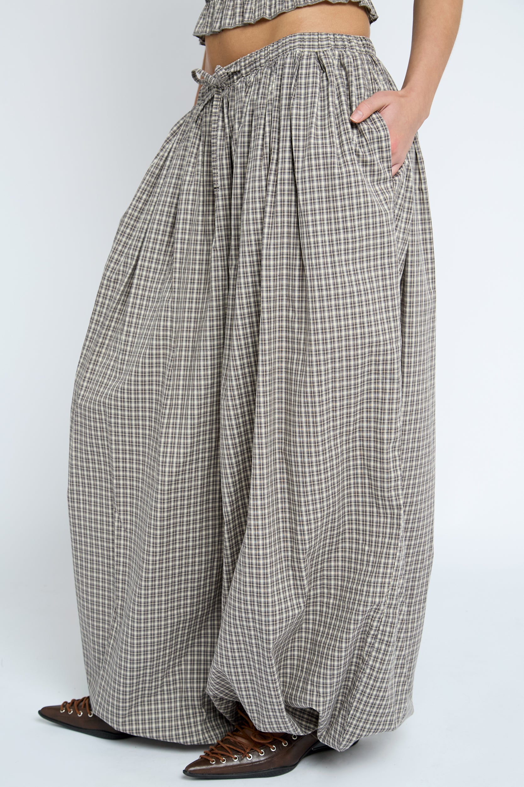 Sesame Trouser - Brown Check