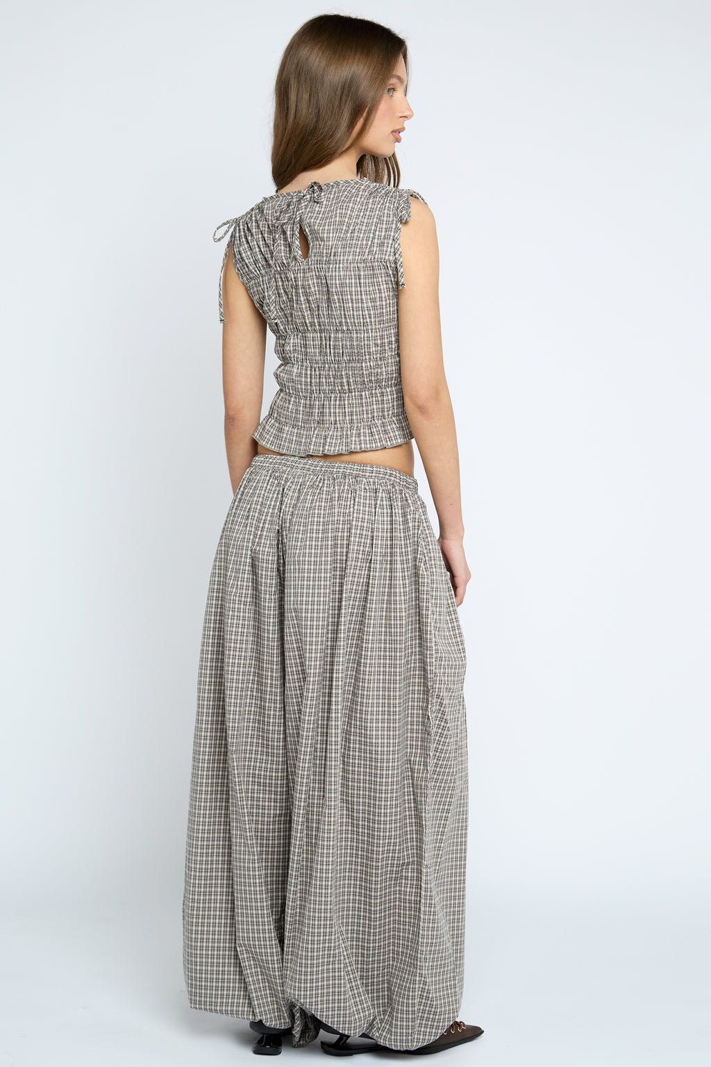 Sesame Trouser - Brown Check
