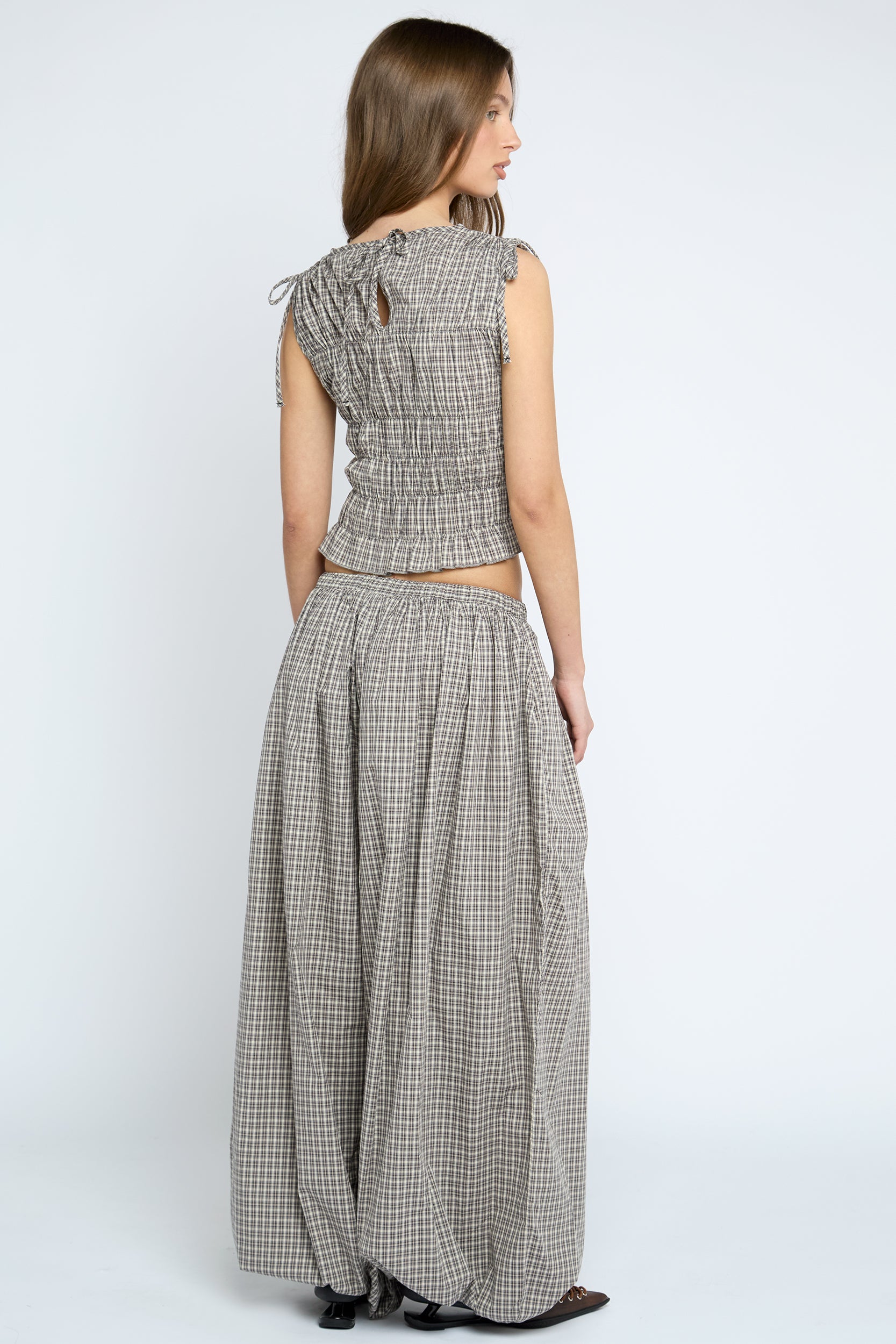 Sesame Trouser - Brown Check