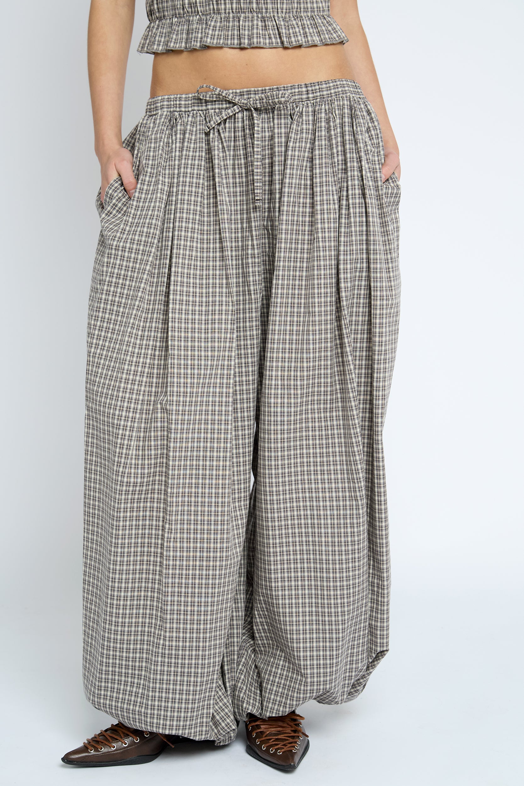 Sesame Trouser - Brown Check