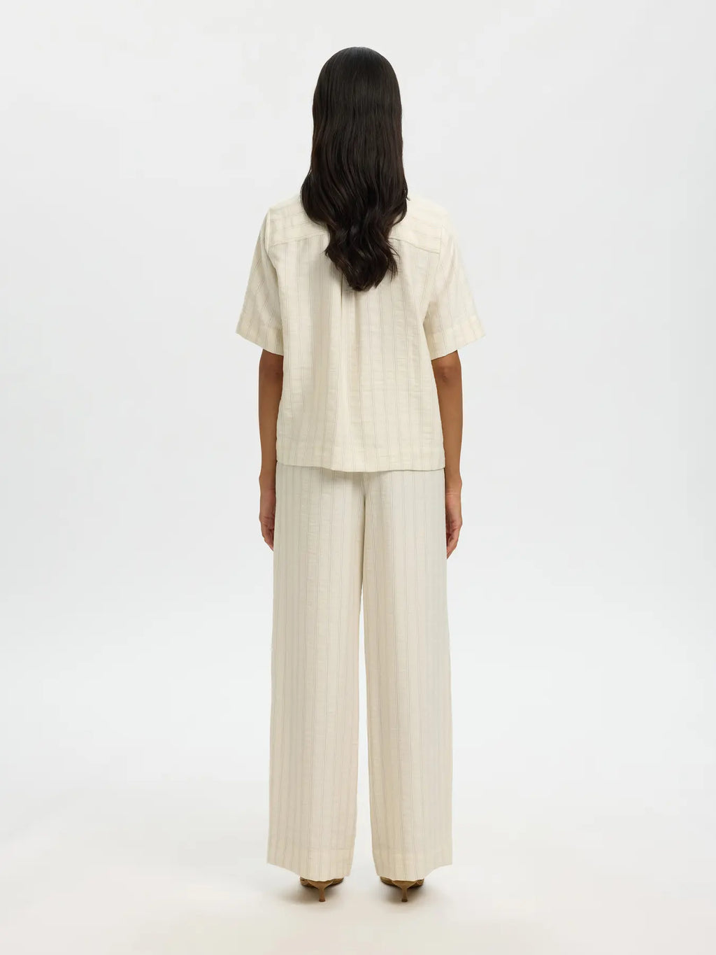 Marie Top - Egret Stripes