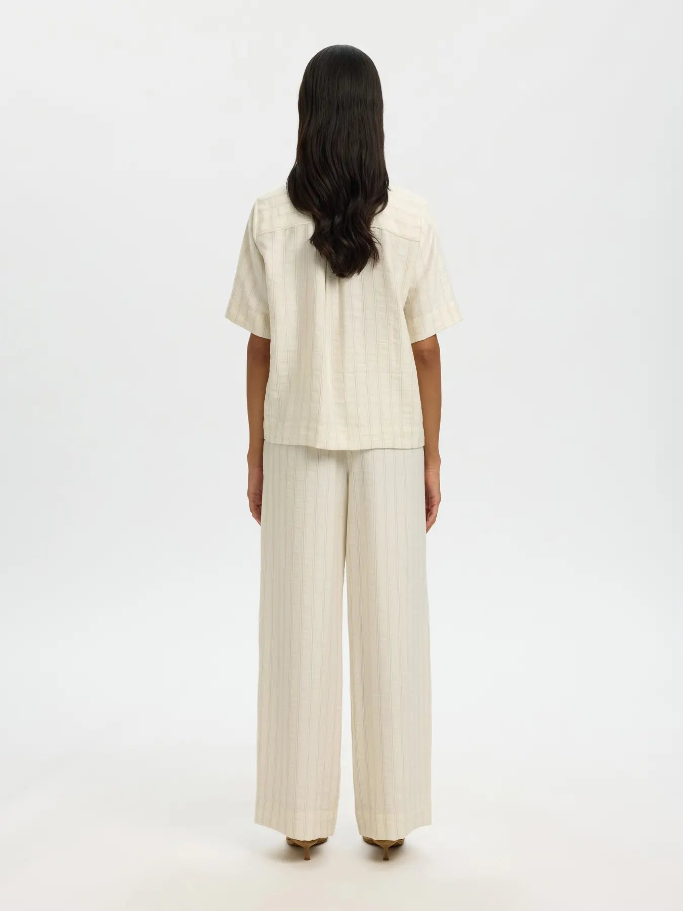 Marie Top - Egret Stripes