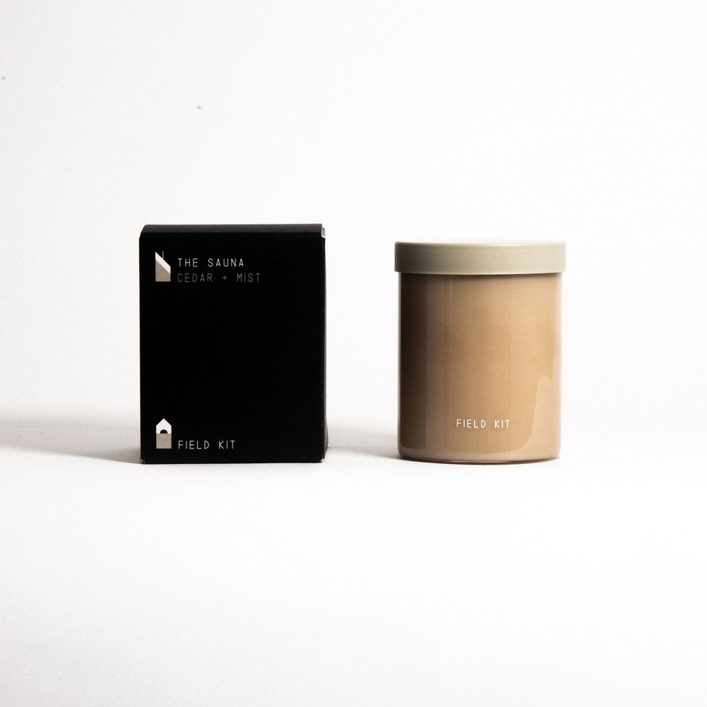 Sauna Glass Candle with Metal Lid