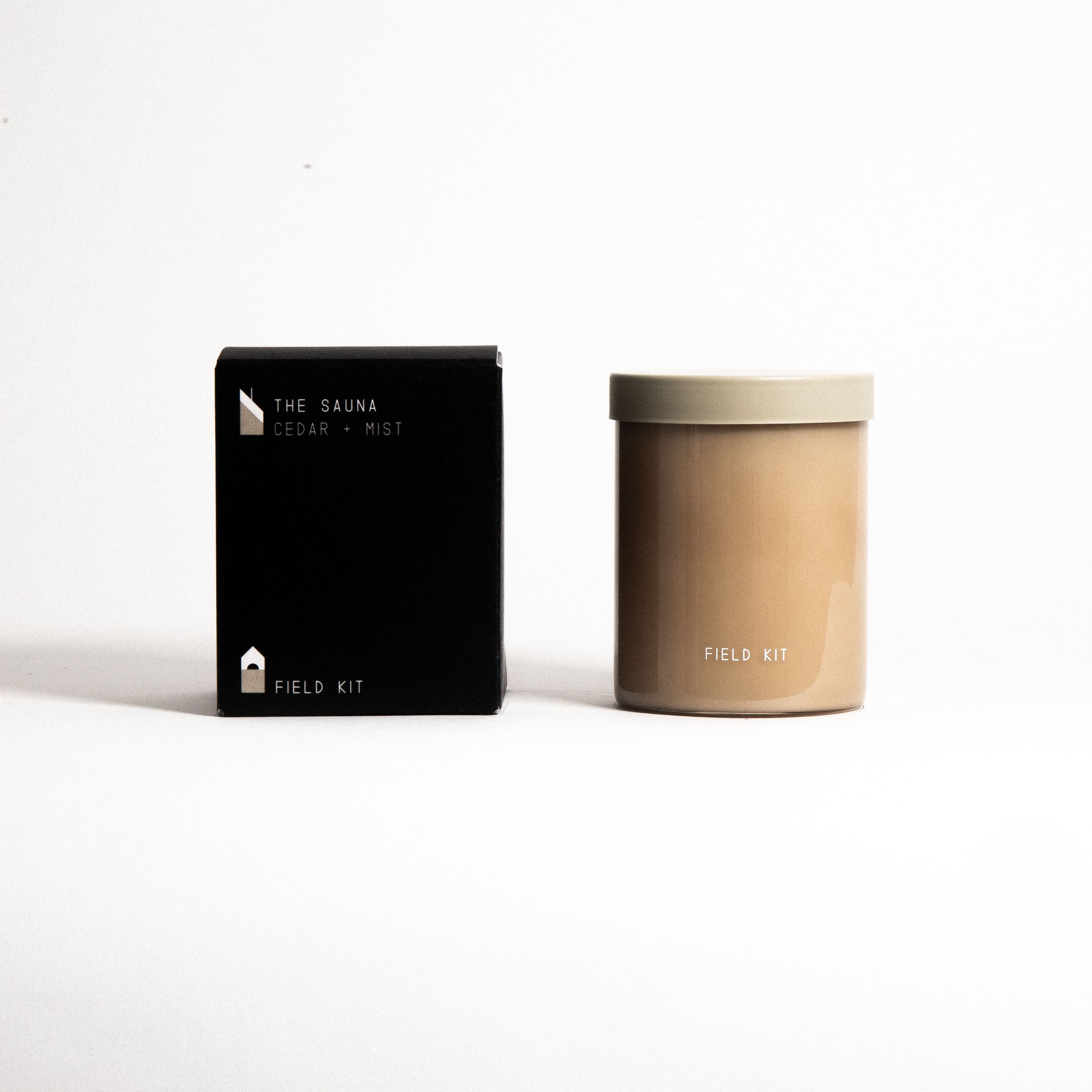 Sauna Glass Candle with Metal Lid