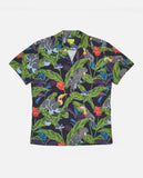 Tropical Birds Printed Camp Collar Shirt