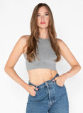 Bamboo High Neck Crop Tank