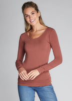 Bamboo Long Sleeve Scoop Neck Top