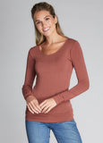 Bamboo Long Sleeve Scoop Neck Top
