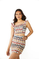Brown Multi Frill Tank Top