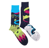 Northern Canada Landscape Mismatched Socks M