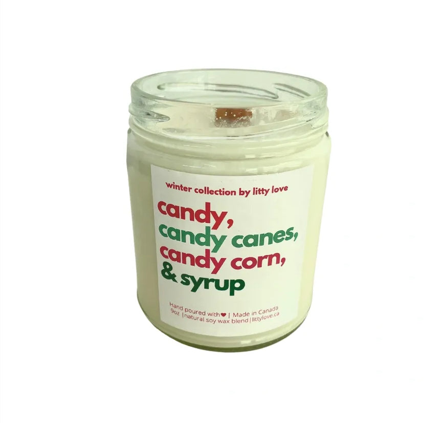 Candy, Candy Canes, Candy Corn & Syrup Candle
