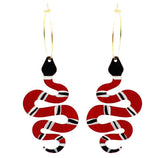 Coral Snake Hoop Earrings