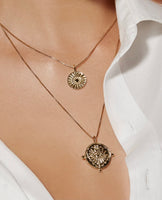 Evil Eye Double Coin Necklace