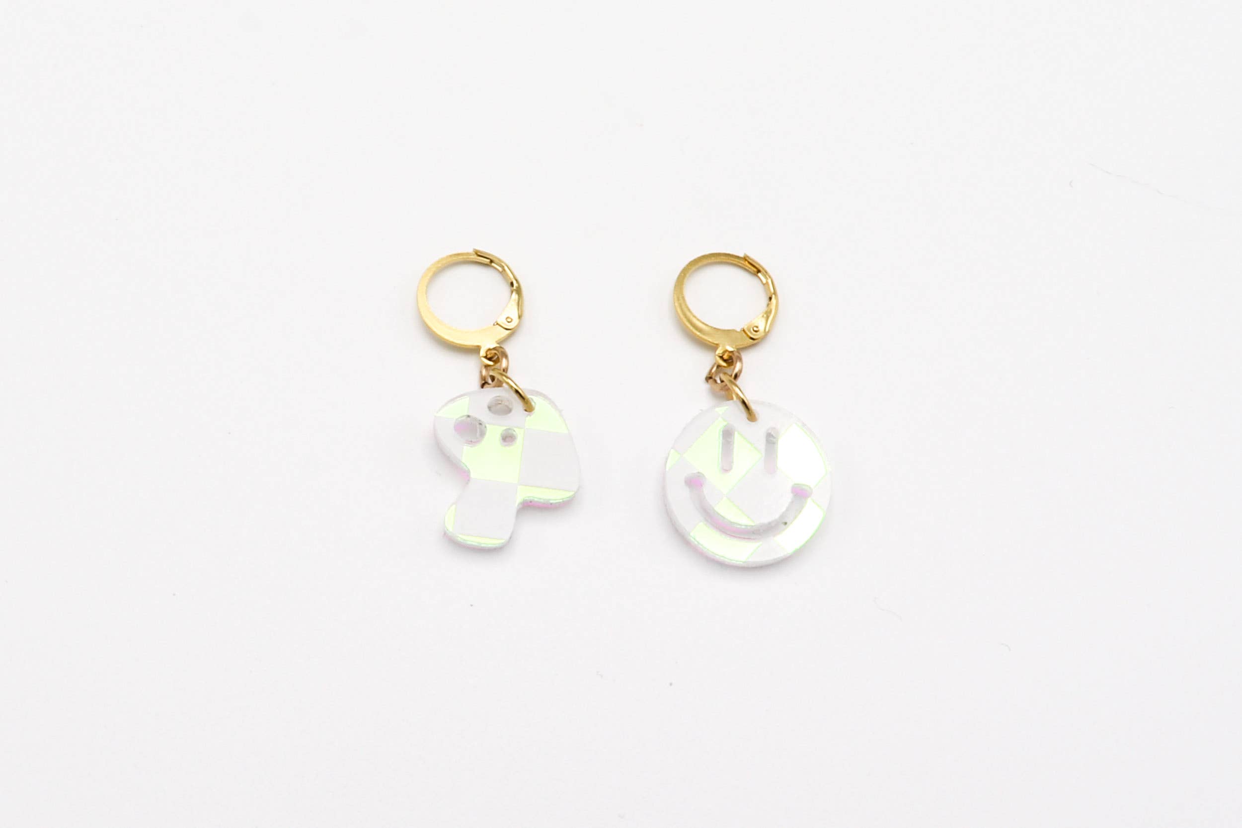 Mushroom + Smile Charm Dangle Earring