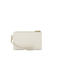 Paris Double Zip Pouch - Coconut Cream Pebbled