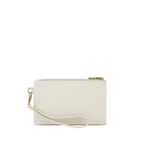 Paris Double Zip Pouch - Coconut Cream Pebbled