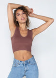 Bamboo Deep V Rib Top