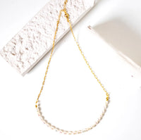In The Woods 24k Gold Plated & Fresh Water Pearl Necklace
