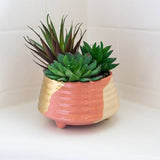 Tri-Tone Footed Planter