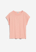 Ofeliaa Pretty Stripe T-Shirt - Peach Blossom/Oatmilk