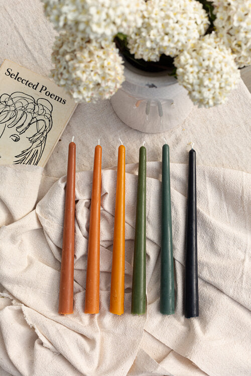 Beeswax Taper Candle Set
