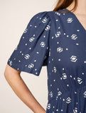 Lucy Dress - Navy Multi