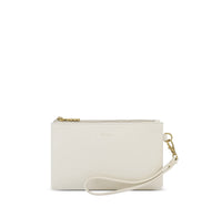 Paris Double Zip Pouch - Coconut Cream Pebbled
