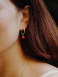 Ladybug Mini Hoop Earring