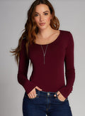 Bamboo Long Sleeve Scoop Neck Top