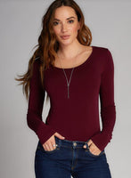 Bamboo Long Sleeve Scoop Neck Top