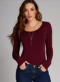 Bamboo Long Sleeve Scoop Neck Top