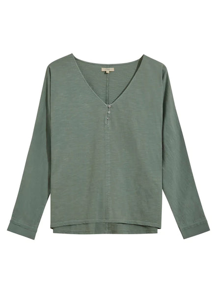 Long Sleeve T Shirt with Buttons