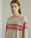 Nordic Jacquard Jumper with Buttons