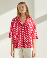 Geometric Print Flowy Shirt
