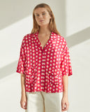 Geometric Print Flowy Shirt