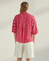 Geometric Print Flowy Shirt
