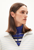 Nairaa Stripe Sweatshirt - Morning Sky/Undyed
