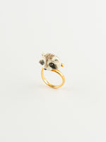 Raccoon Head Adjustable Ring