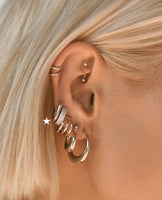 Chain Link Huggies Earrings