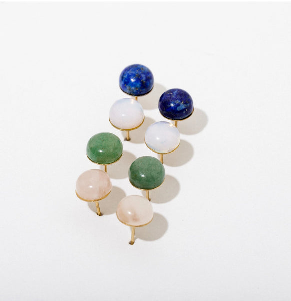 Gemstone Post Earrings