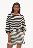 Rathaa Striped Knit Pullover - Black/Off White