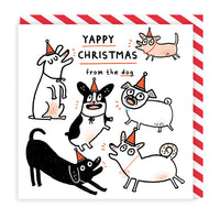 Yappy Christmas From The Dog Greeting Card