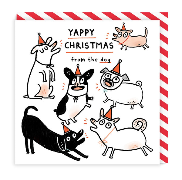 Yappy Christmas From The Dog Greeting Card